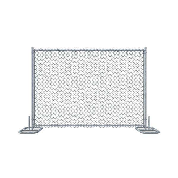 temporary fence panels are typically made of sturdy materials like aluminum or steel